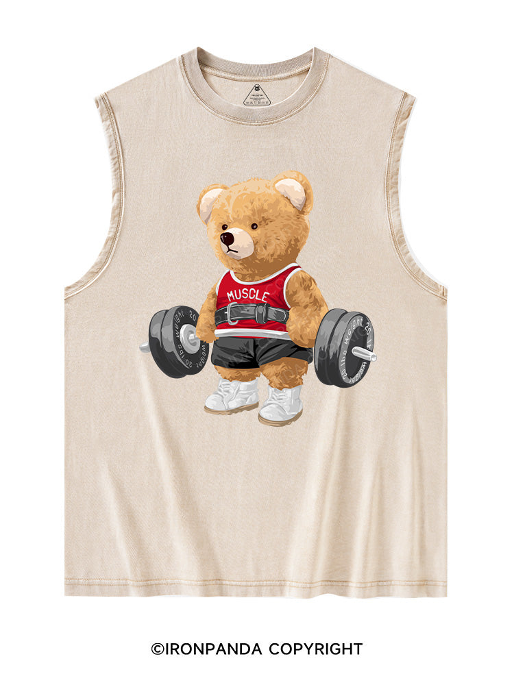 EXERCISE BEAR Washed Tank
