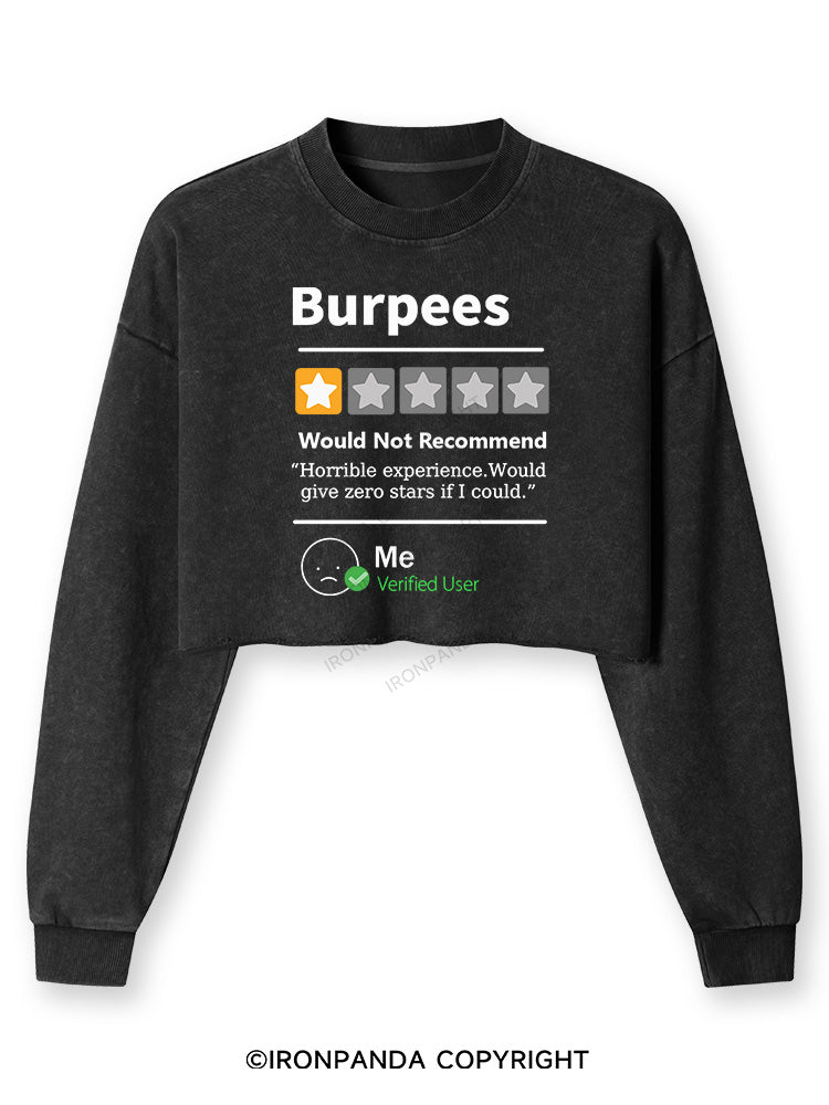 Burpees Reviewed Washed Long-Sleeve Crop Top