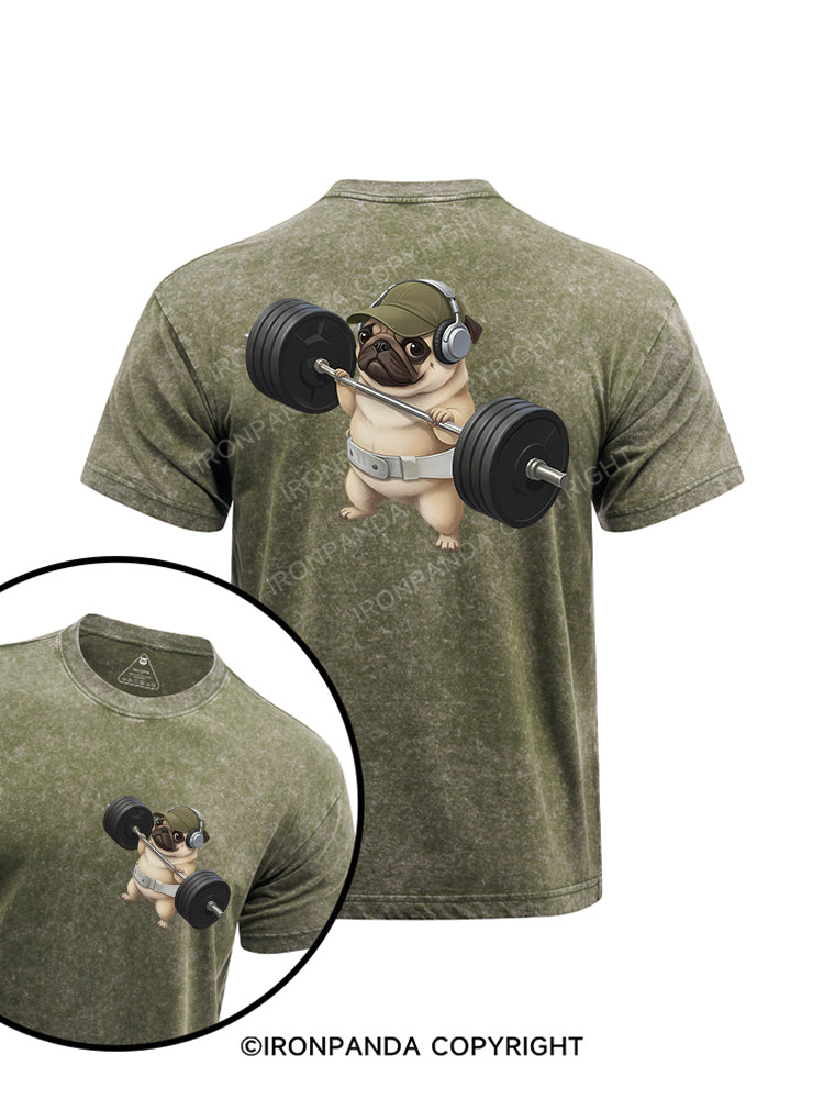 Kinda Hunky Kinda Chunky printed Washed Gym Shirt