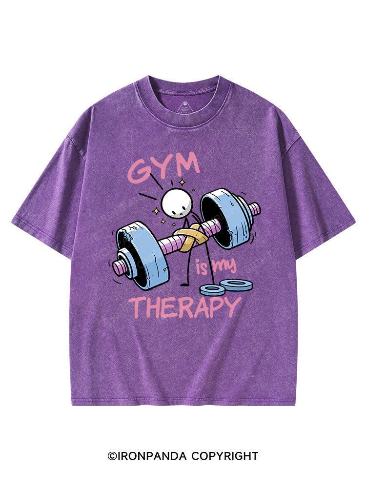 GYM IS MY THERAPY VINTAGE GYM SHIRT