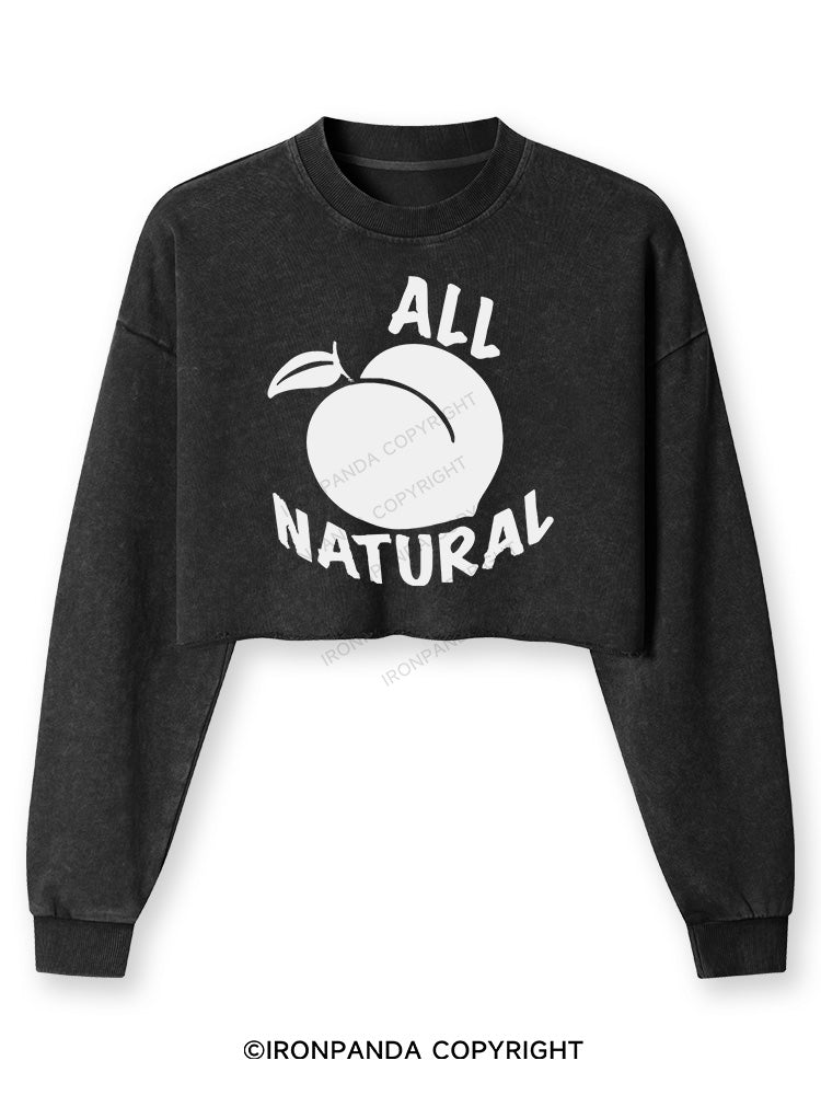 ALL NATURE Washed Long-Sleeve Crop Top