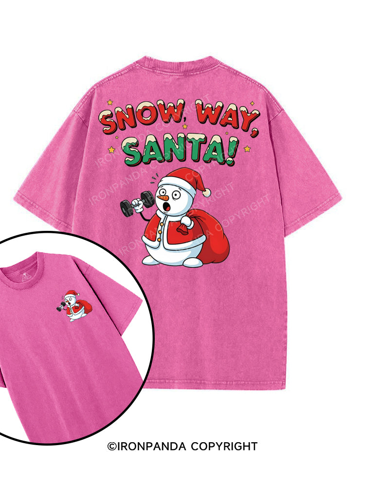 SNOW WAY SANTA printed Gym Shirt