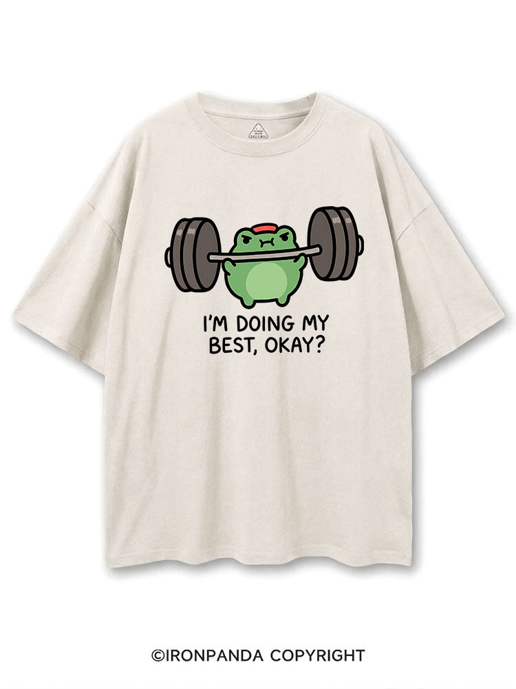 I'M DOING MY BEST, OKAY? COTTON PUMP COVER