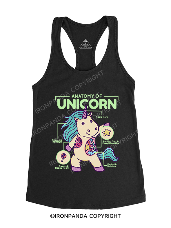 ANATOMY OF UNICORN Gym Racerback Tank