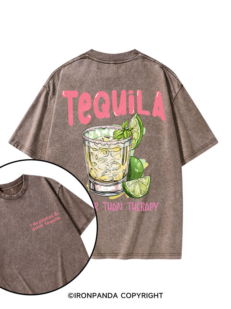 I do pilates & drink tequila printed Gym Shirt