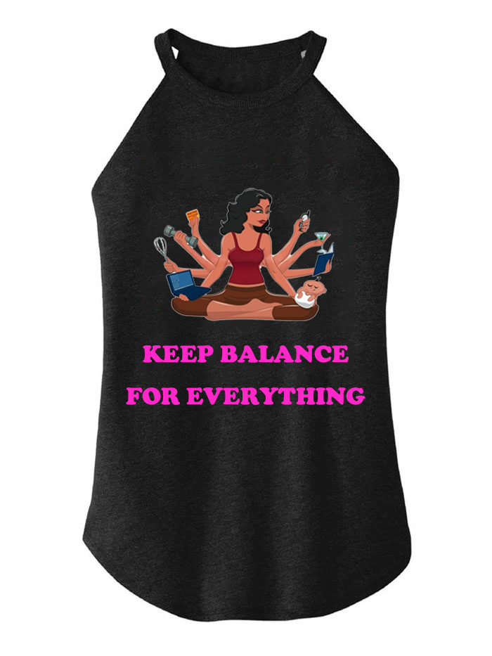 keep balance for everything ROCKER COTTON TANK