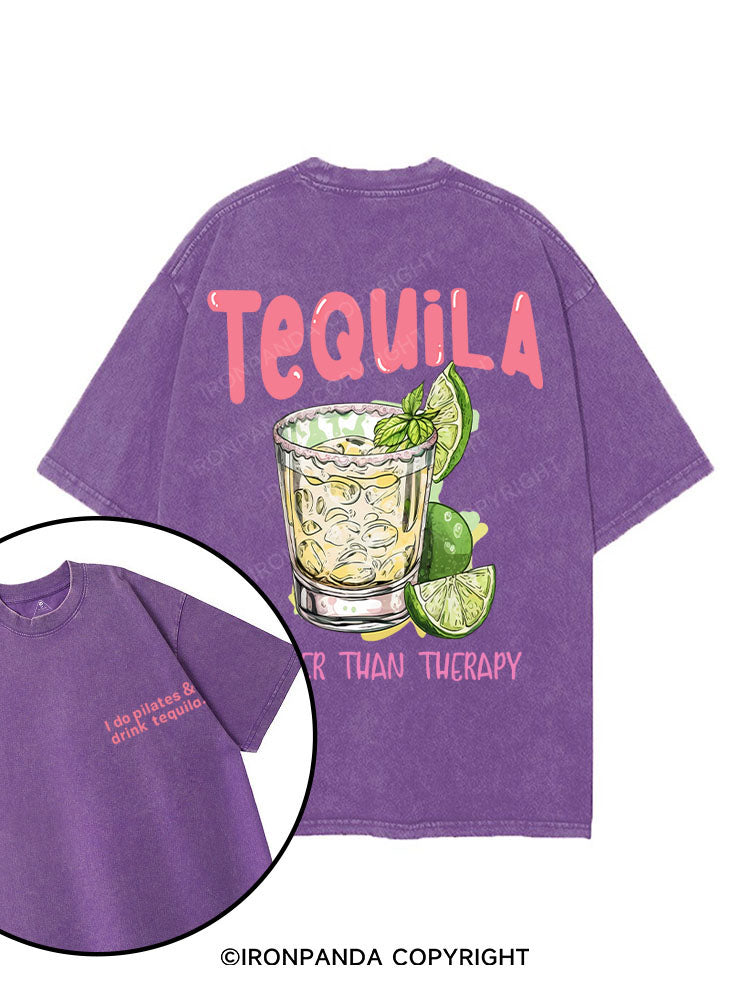 I do pilates & drink tequila printed Gym Shirt