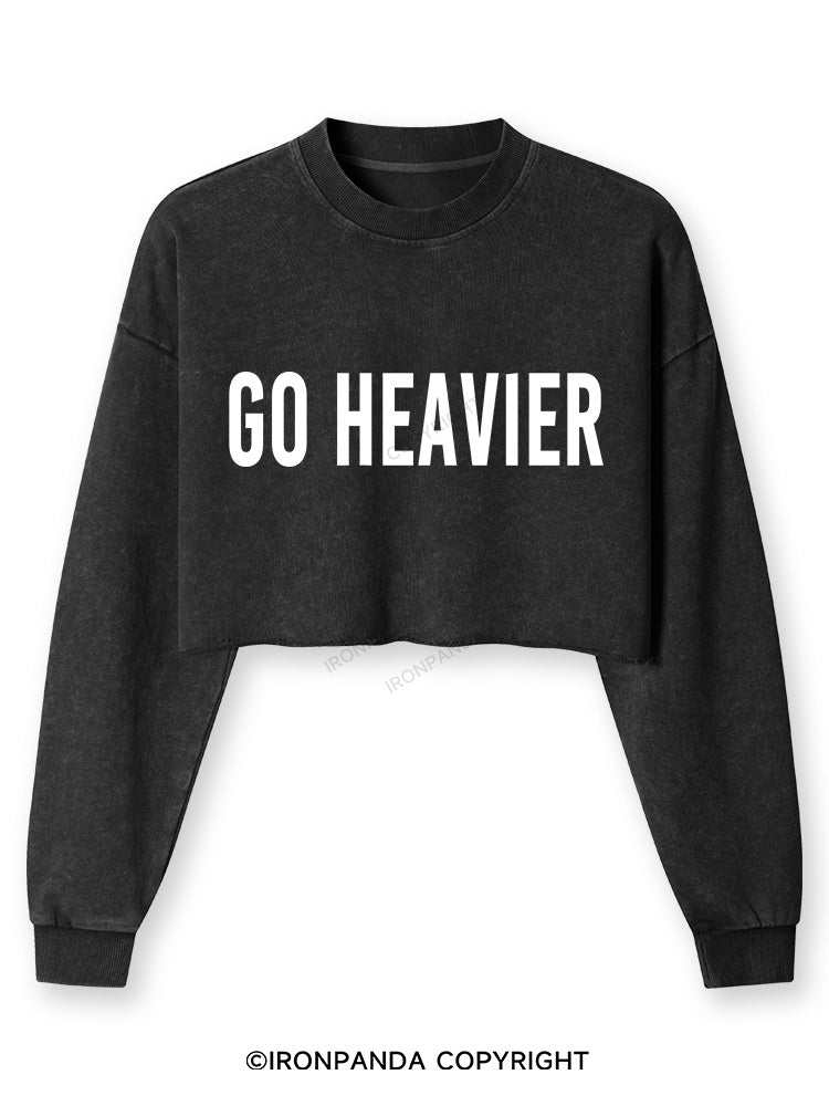 Go Heavier Washed Long-Sleeve Crop Top