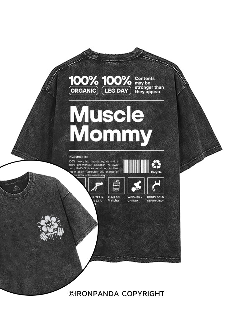 Muscle Mom printed Gym Shirt
