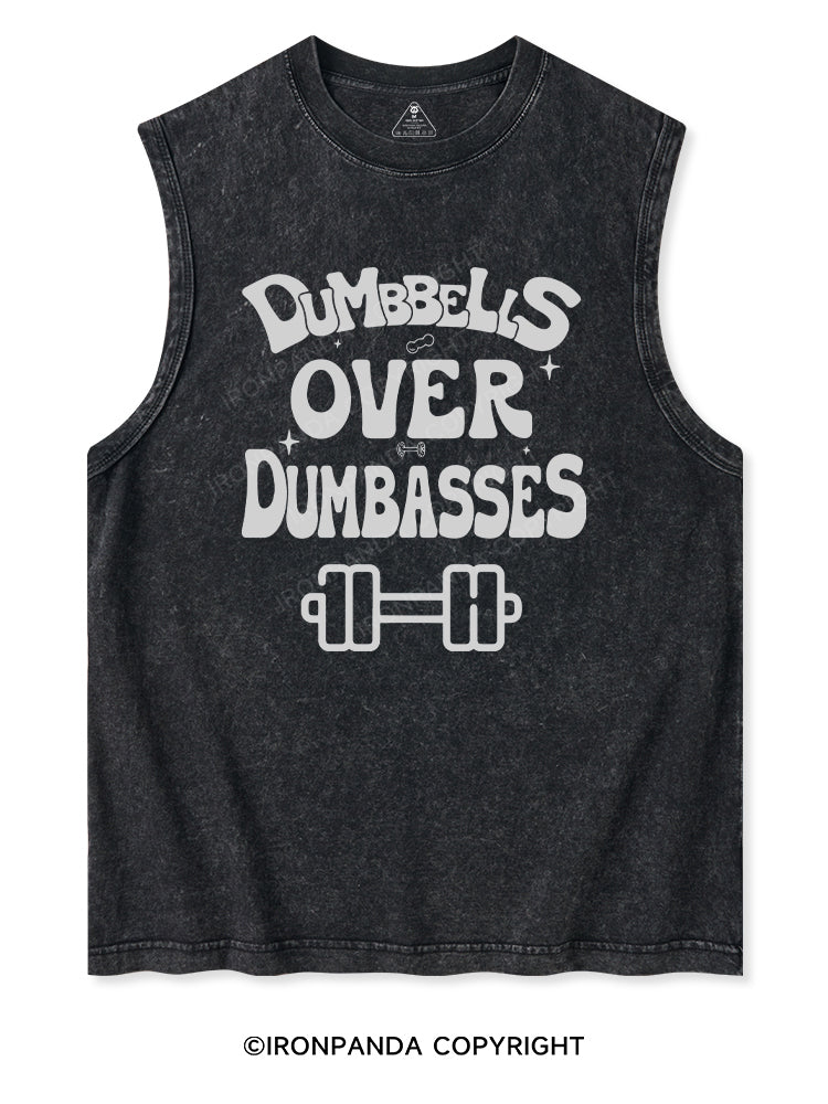 DUMBBELLS OVER DUMBASSES Washed Tank