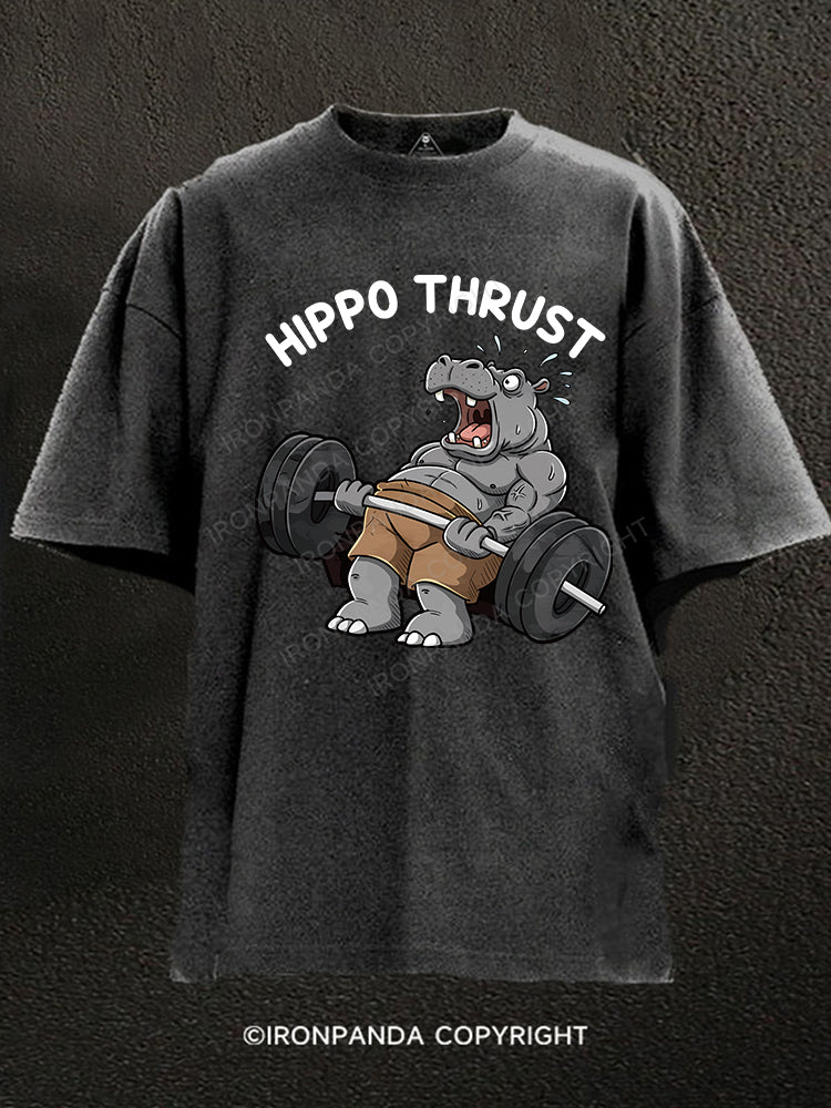 HIPPO THRUST Washed Gym Shirt