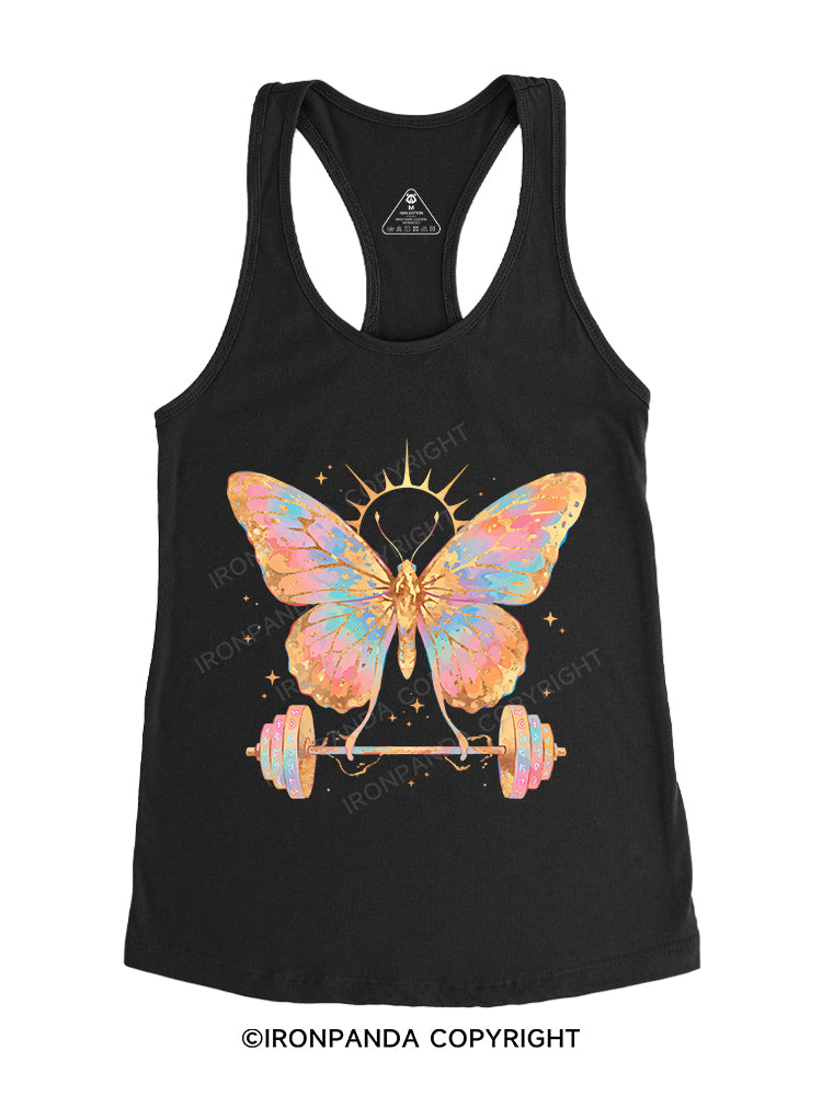 Butterfly Barbell Gym Racerback Tank