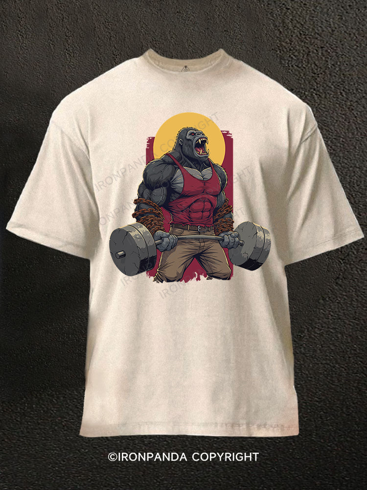 Gorilla Mode Washed Gym Shirt