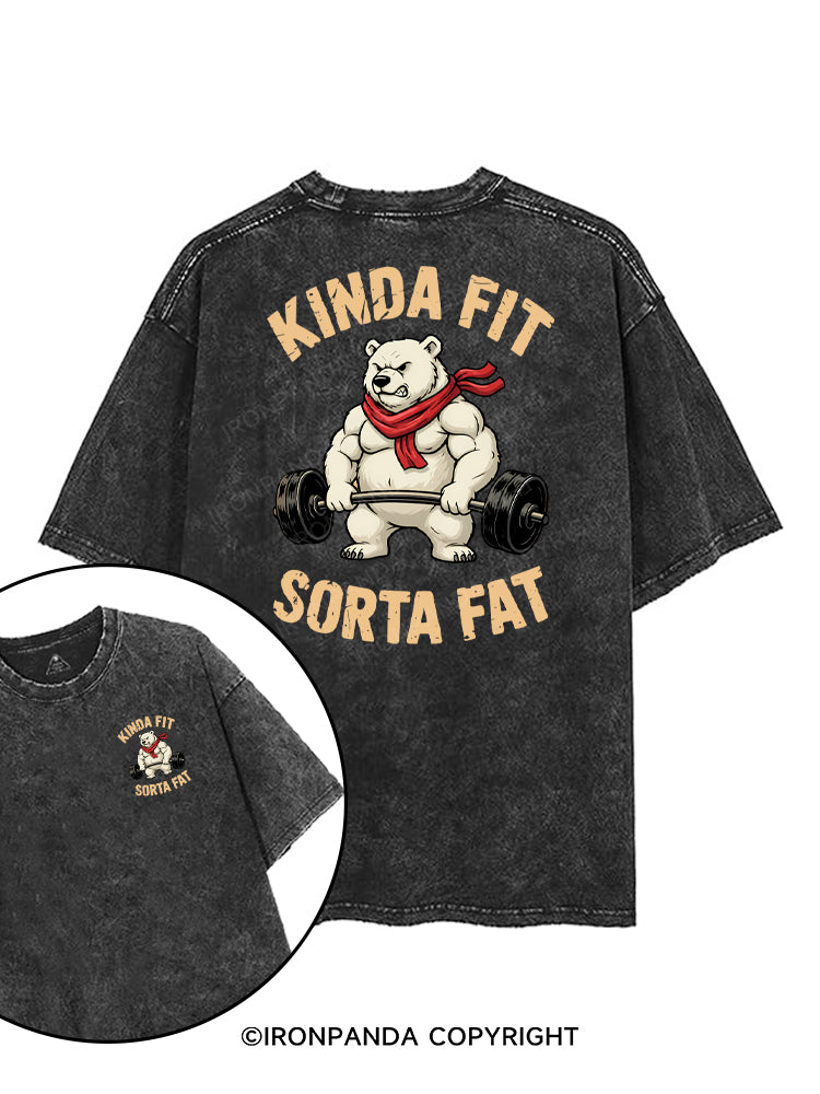 kinda fit sorta fat printed Gym Shirt