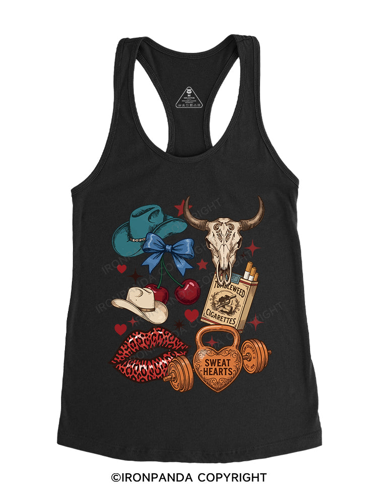 Sweat Hearts Western Gym Gym Racerback Tank