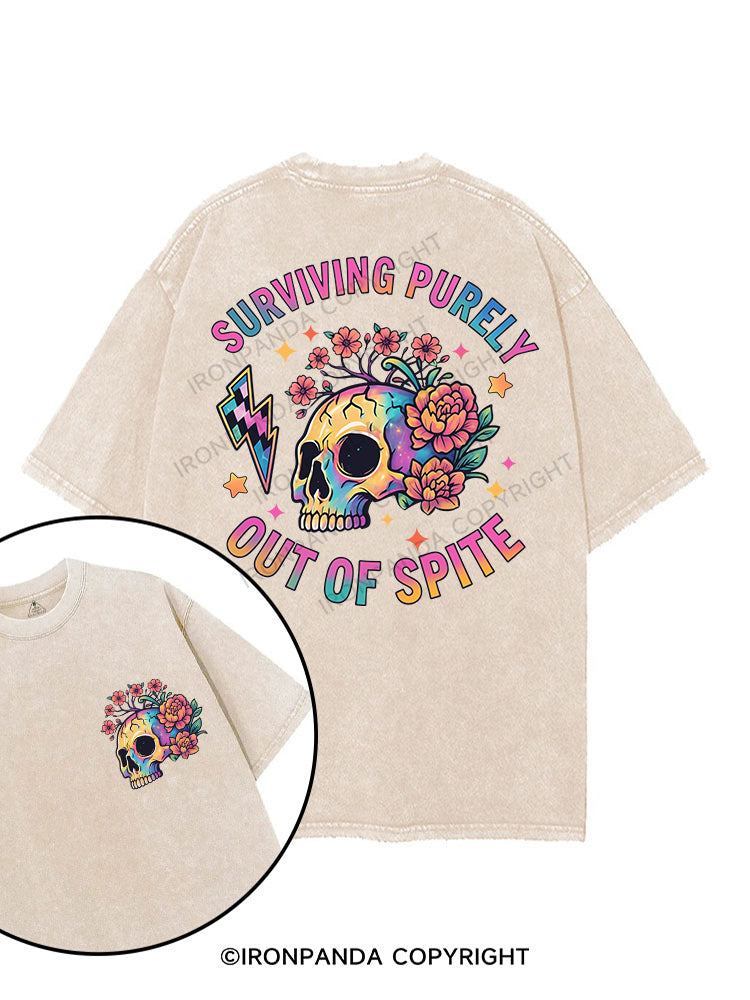 SURVIVING PURELY OUT OF SPITE printed Gym Shirt