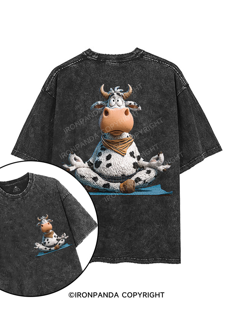 Yoga Cow printed Gym Shirt
