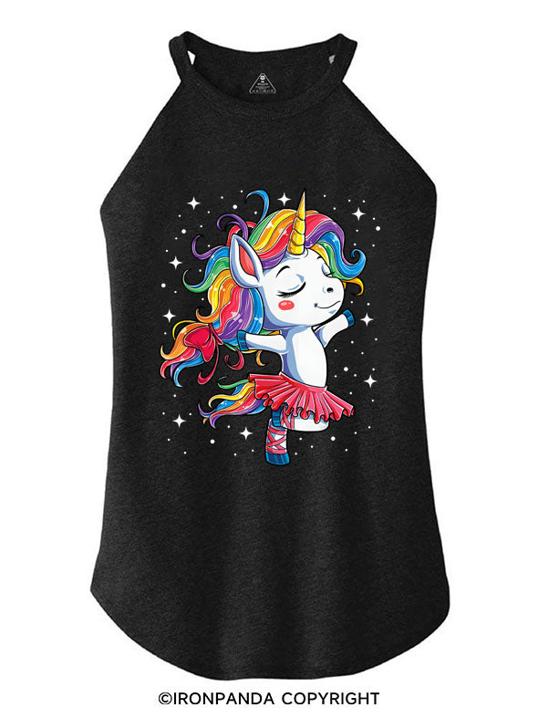 Ballet Dancer Unicorn TRI ROCKER COTTON TANK