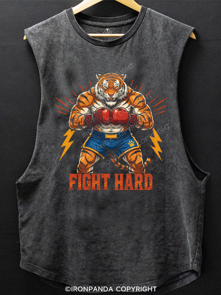 FIGHT HARD SCOOP BOTTOM COTTON TANK