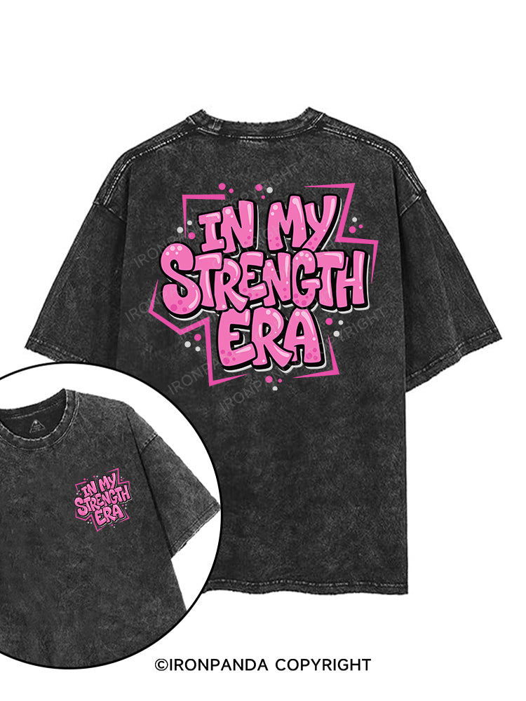 IN MY STRENGTH ERA printed Gym Shirt