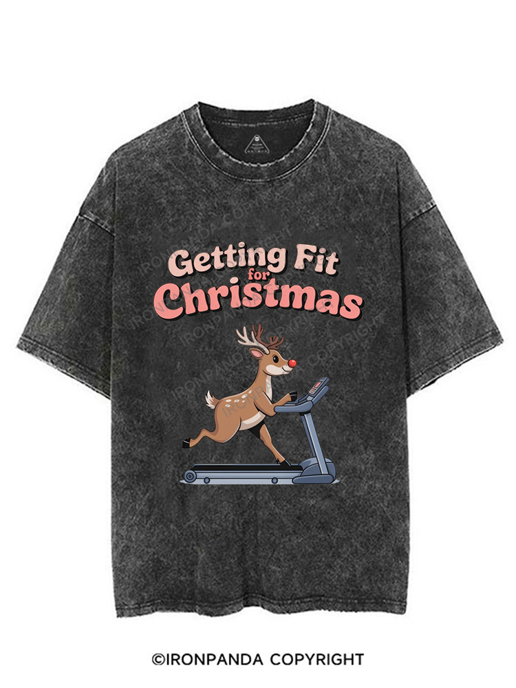 GETTING FIT FOR CHRISTMAS VINTAGE GYM SHIRT