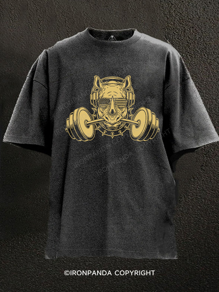 Iron Rhino  Washed Gym Shirt