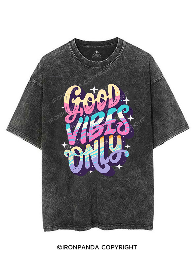 GOOD VIBES ONLY VINTAGE GYM SHIRT