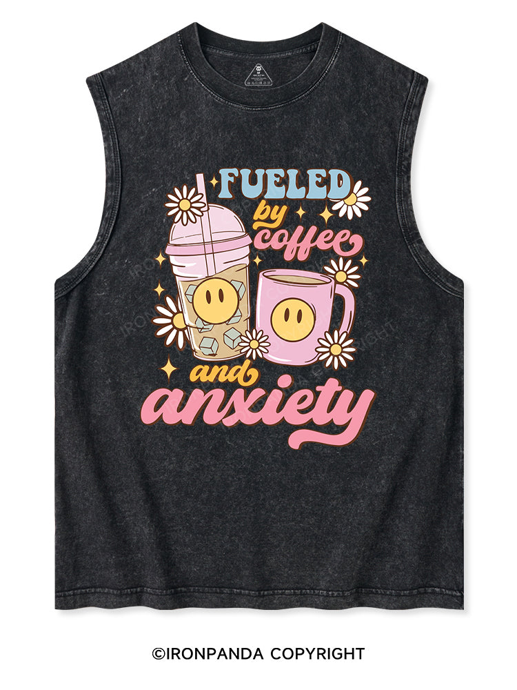 FUELED BY ICED COFFEE AND ANXIETY Washed Tank