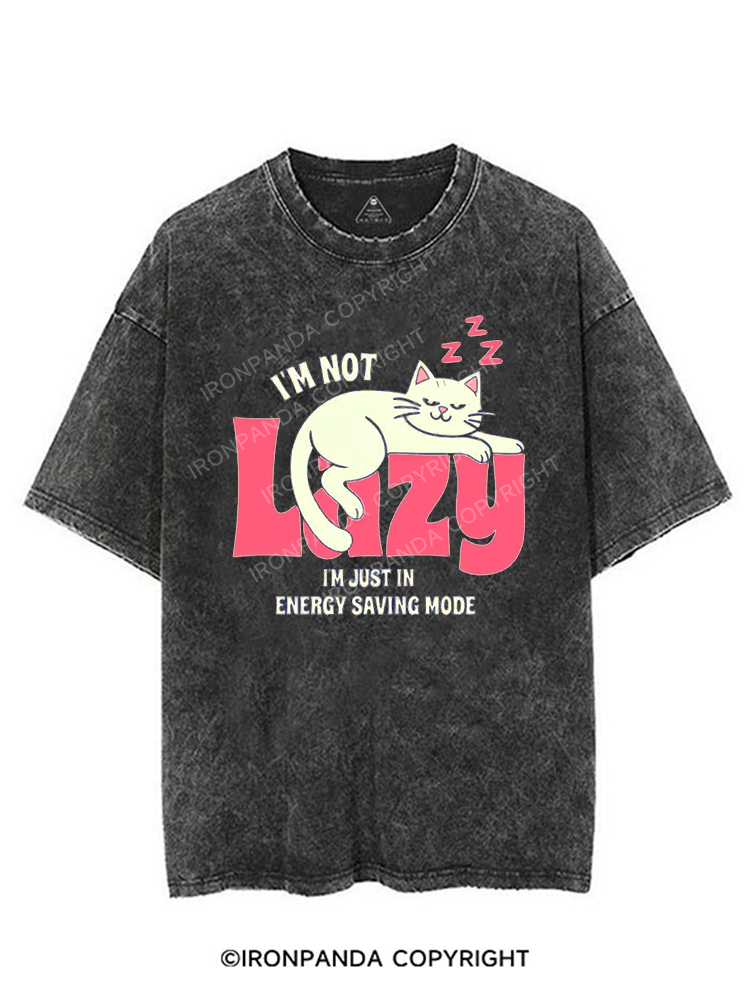 I'M NOT LAZY I'M JUST IN ENERGY SAVING MODE VINTAGE GYM SHIRT