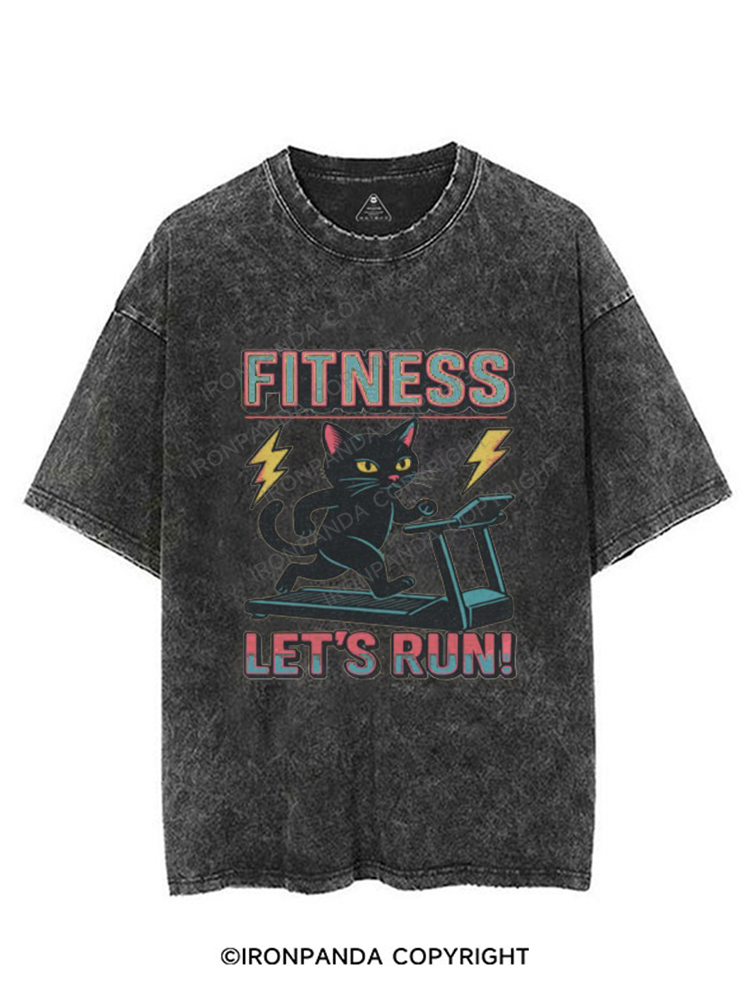 fitness let's run! VINTAGE GYM SHIRT