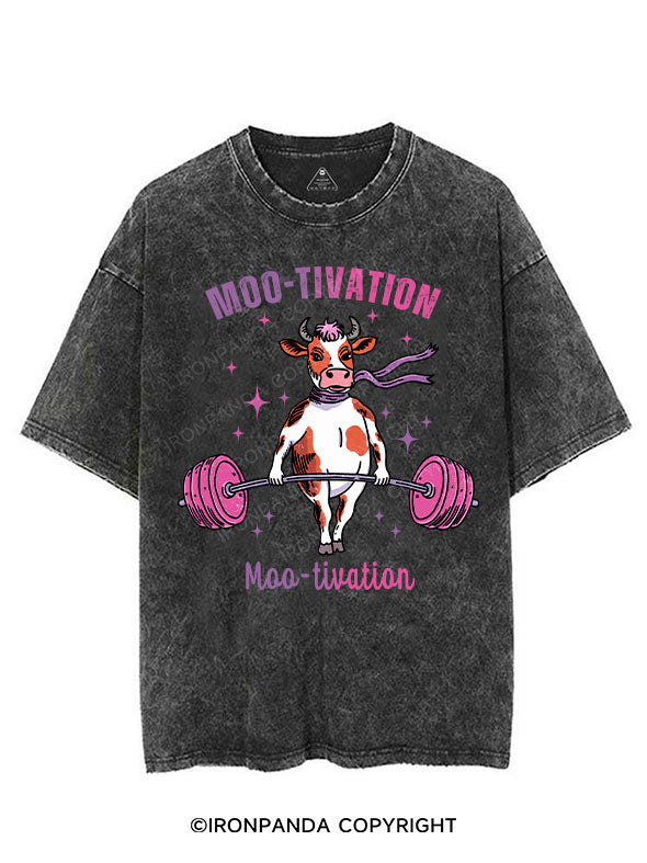 MOO-TIVATION VINTAGE GYM SHIRT
