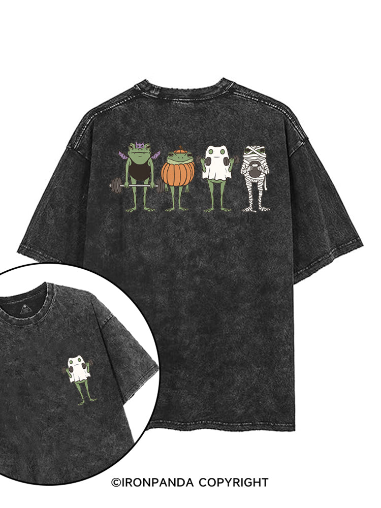 HALLOWEEN FROG LIFTING CREW printed Gym Shirt