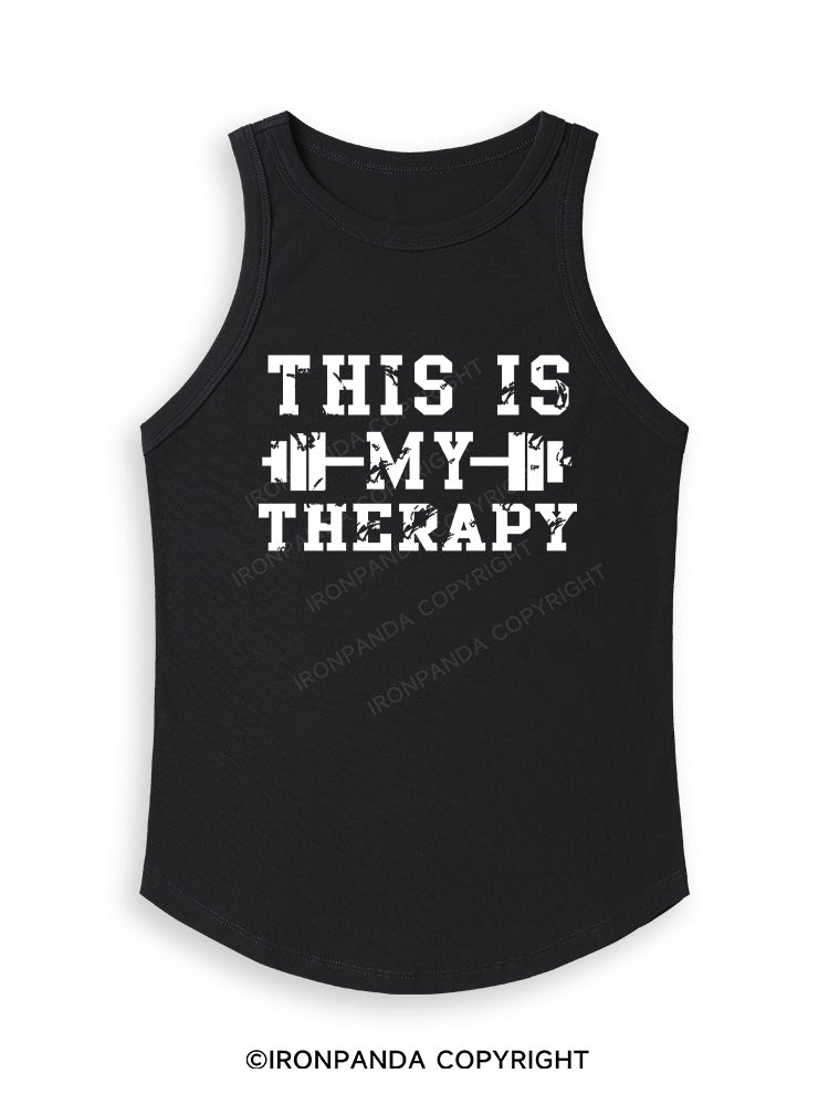 THIS IS MY THERAPY Fitted Tank Top