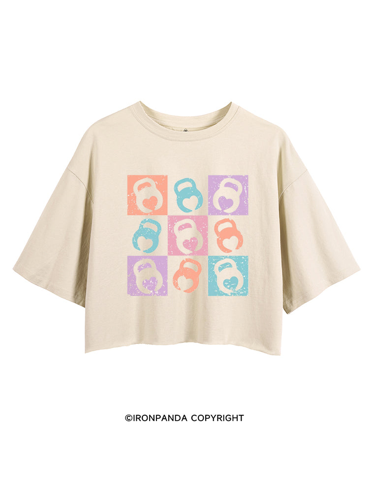 COLORS KETTLEBELL HEART CROP TOPS