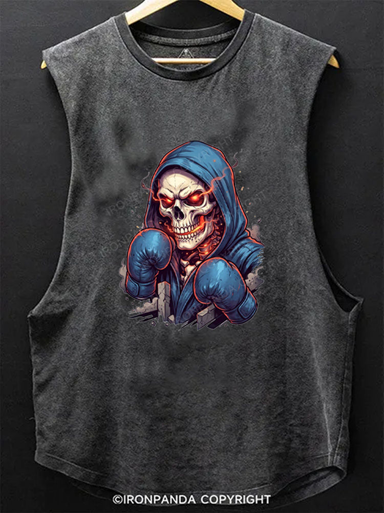 Undead Fighter Hooded Boxing Scoop Bottom Cotton Tank