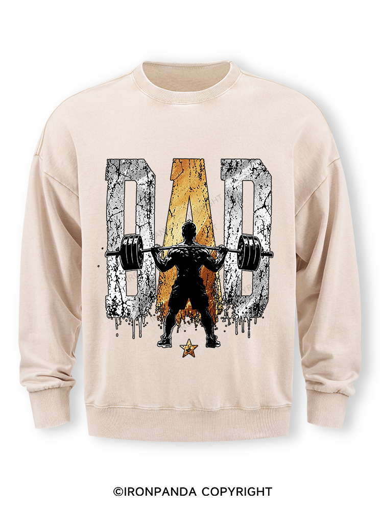 Dad Lifting Washed Sweatshirt