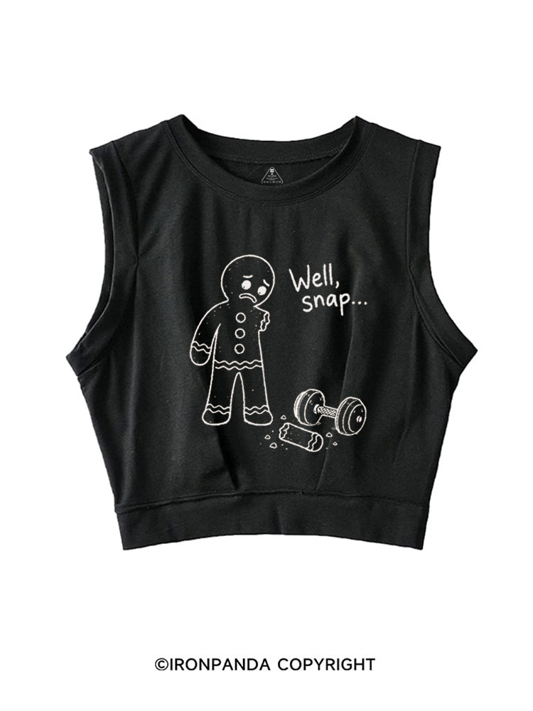Well Snap Christmas Gingerbread SLEEVELESS CROP TOPS