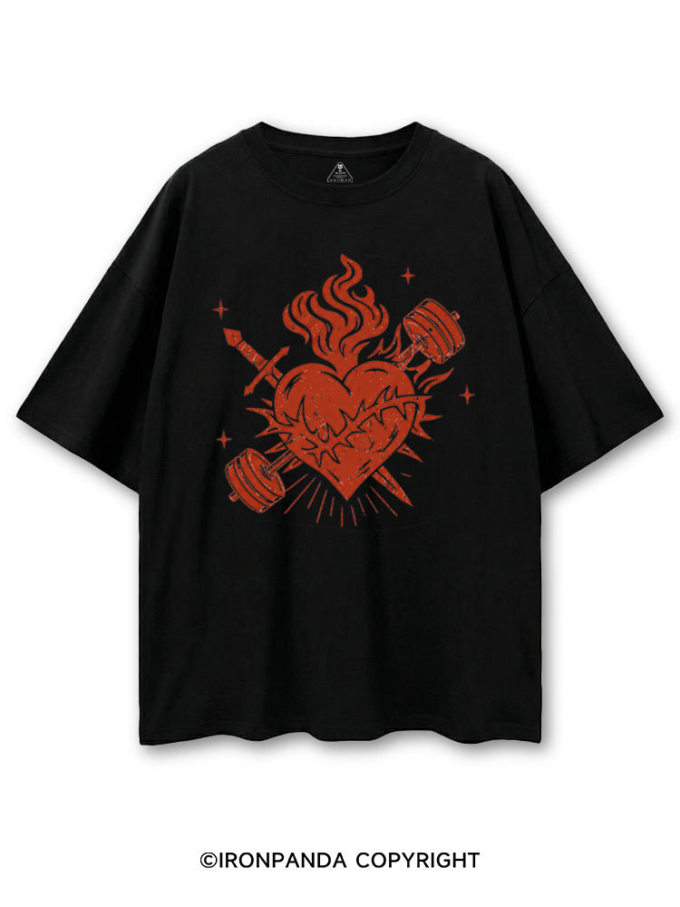 IRON HEART WITH FIRE COTTON PUMP COVER
