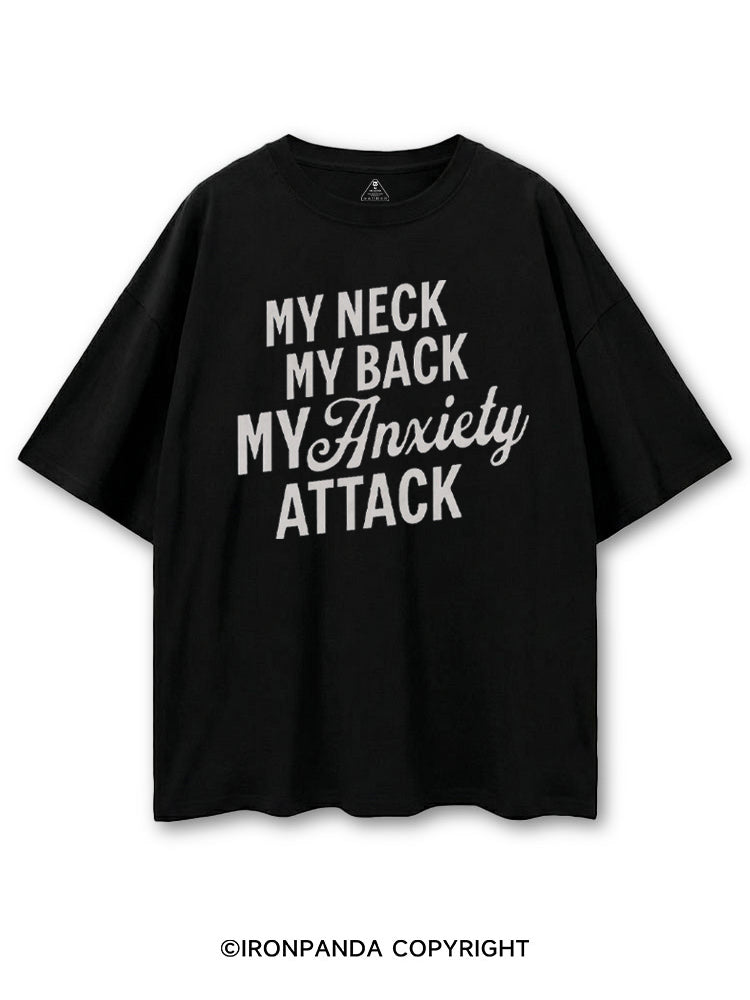 MY NECK MY BACK MY ANXIETY ATTACK FUNNY WORKOUT COTTON PUMP COVER