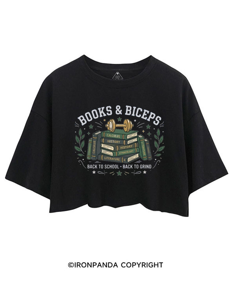 BOOKS & BICEPS BACK TO SCHOOL BACK TO GRIND CROP TOPS