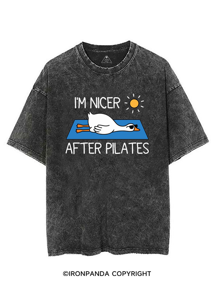 I'M NICER AFTER PILATES GYM GOOSE VINTAGE GYM SHIRT