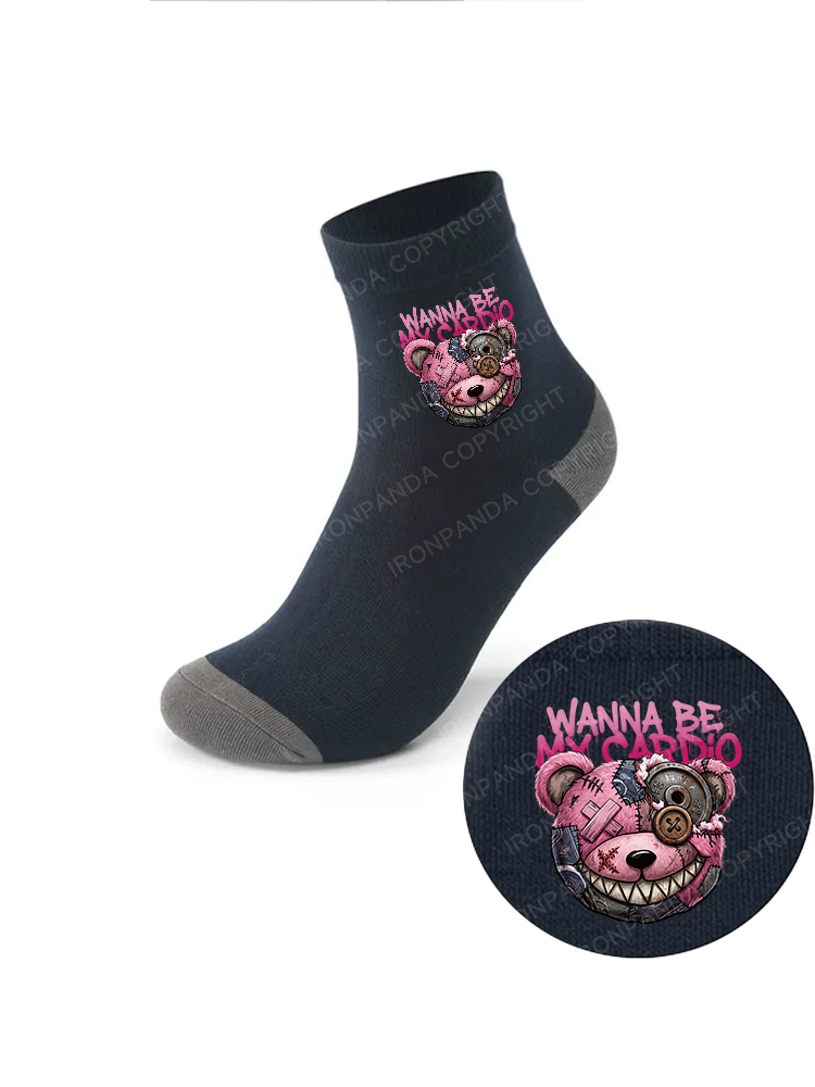 WANNA BE MY CARDIO Crew Socks