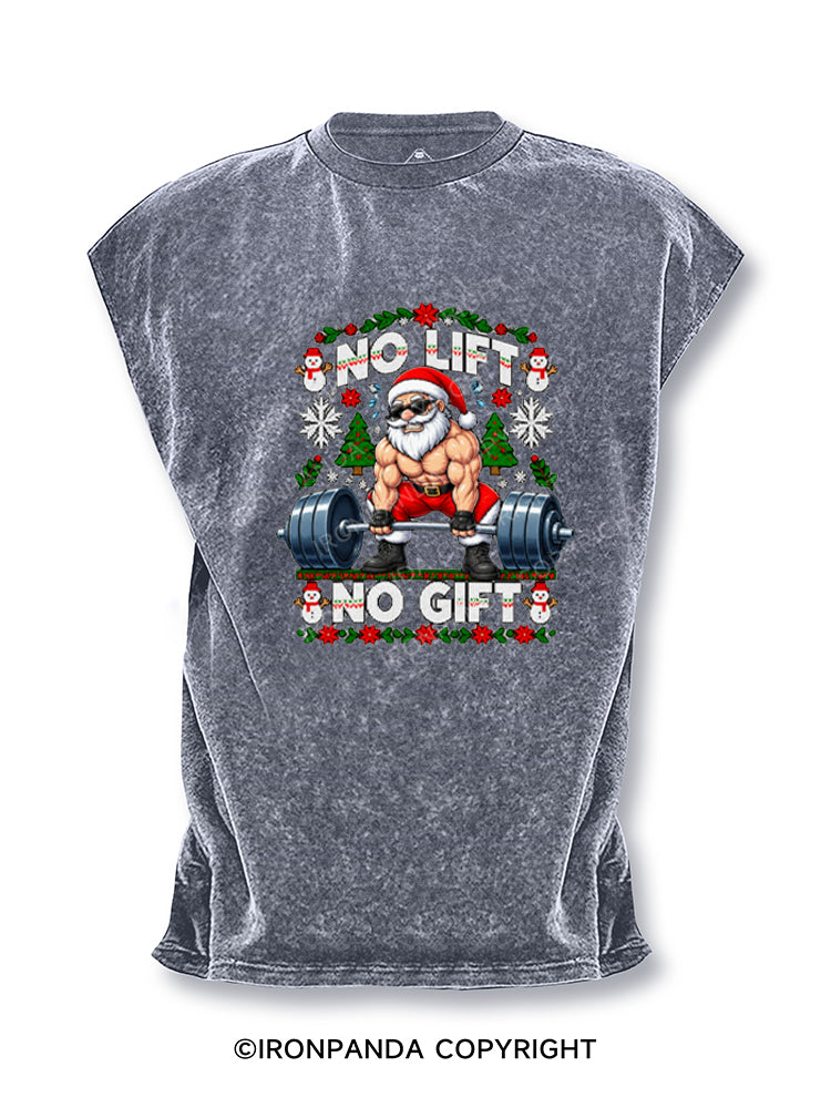 No Lift No Gift Santa Cut Off Tank