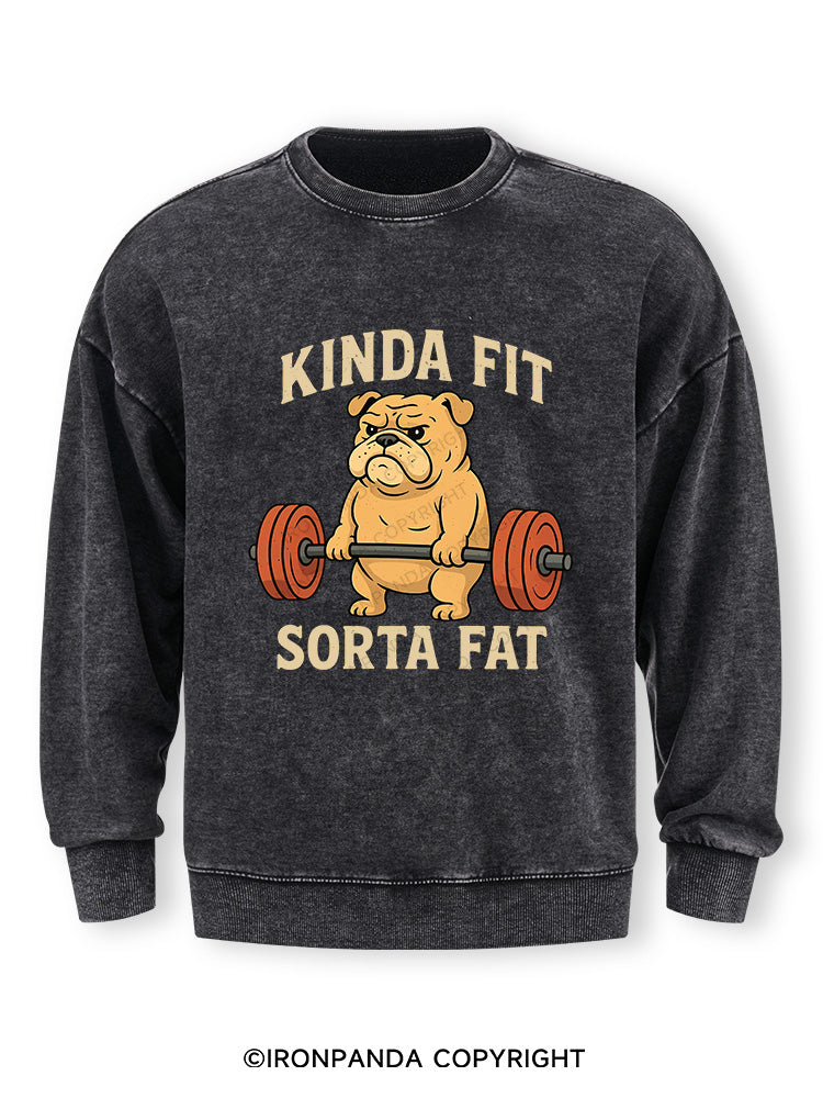 Kinda Fit Sorta Fat Dog New Washed Sweatshirt