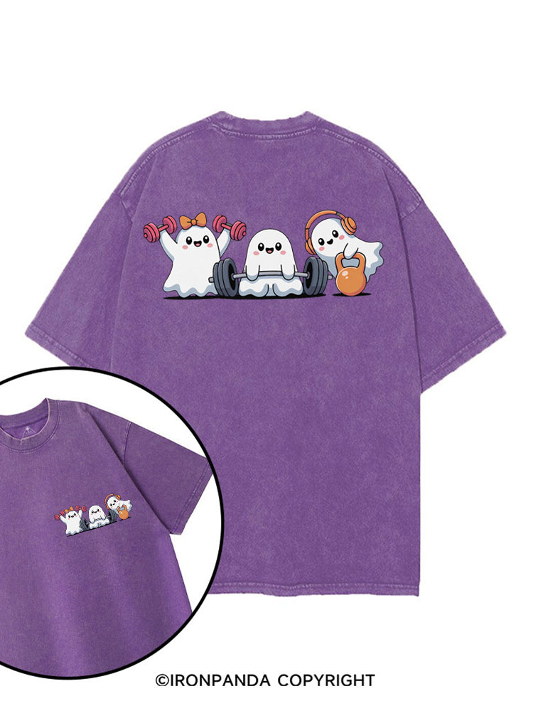WEIGHTLIFTING SPOOKY FUNNY GYM printed Gym Shirt