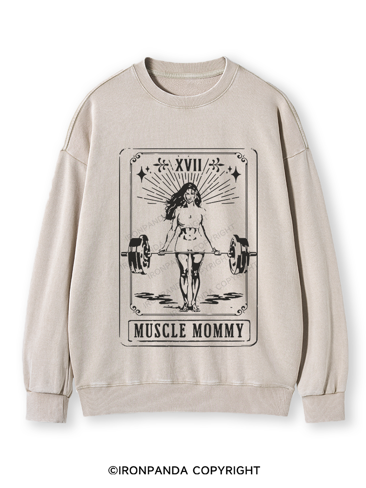 TAROT CARD MUSCLE MOMMY Washed Sweatshirt