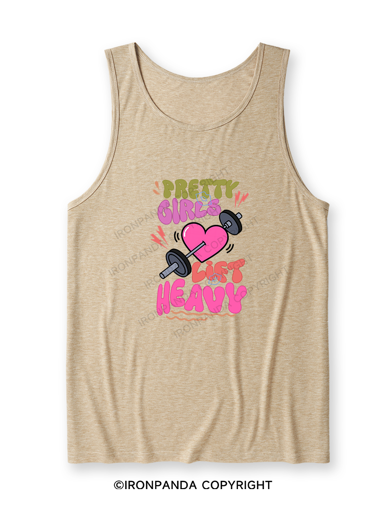 PRETTY GIRLS LIFT HEAVY Ultra Soft Heather Tank