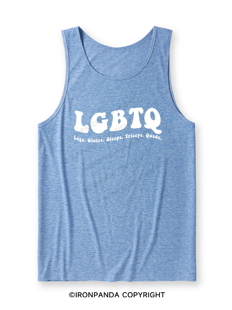 LGBTQ: Legs, Glutes, Biceps, Triceps, Quads Ultra Soft Heather Tank