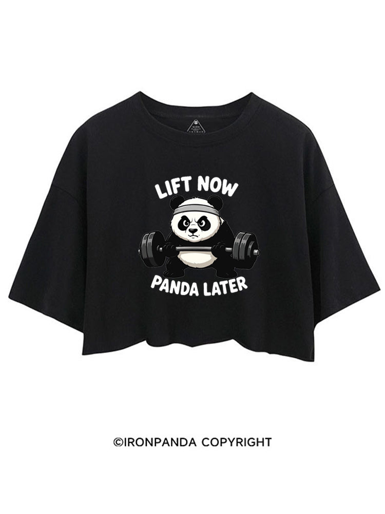 LIFT NOW PANDA LATER CROP TOPS