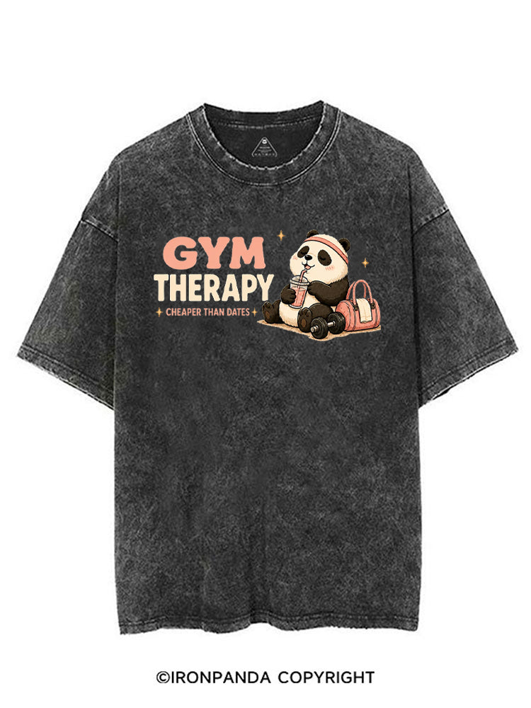 Gym Therapy Cheaper Than Dates VINTAGE GYM SHIRT